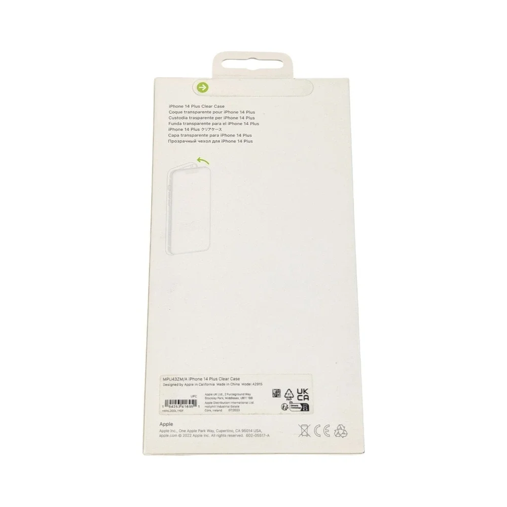 Pp8N Genuine Apple Clear Case with MagSafe for iPhone‎ 14 Plus MPU43ZM/A, NEW
